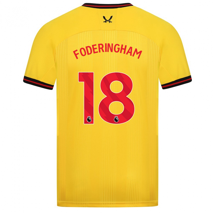 Hombre Camiseta Wes Foderingham #18 Amarillo 2ª Equipación 2023/24 La Camisa Perú