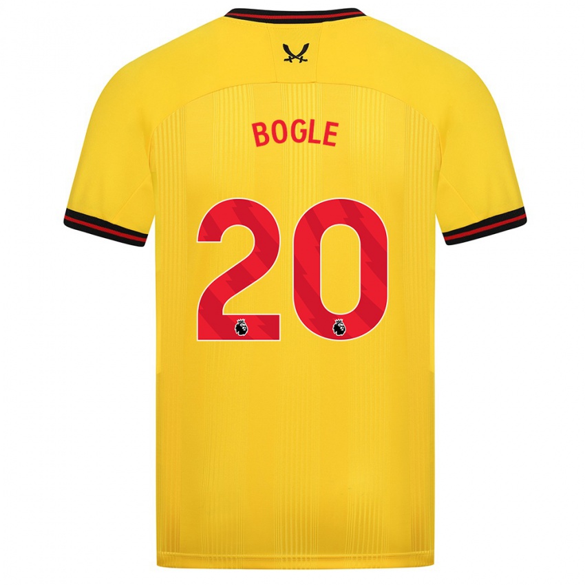 Hombre Camiseta Jayden Bogle #20 Amarillo 2ª Equipación 2023/24 La Camisa Perú