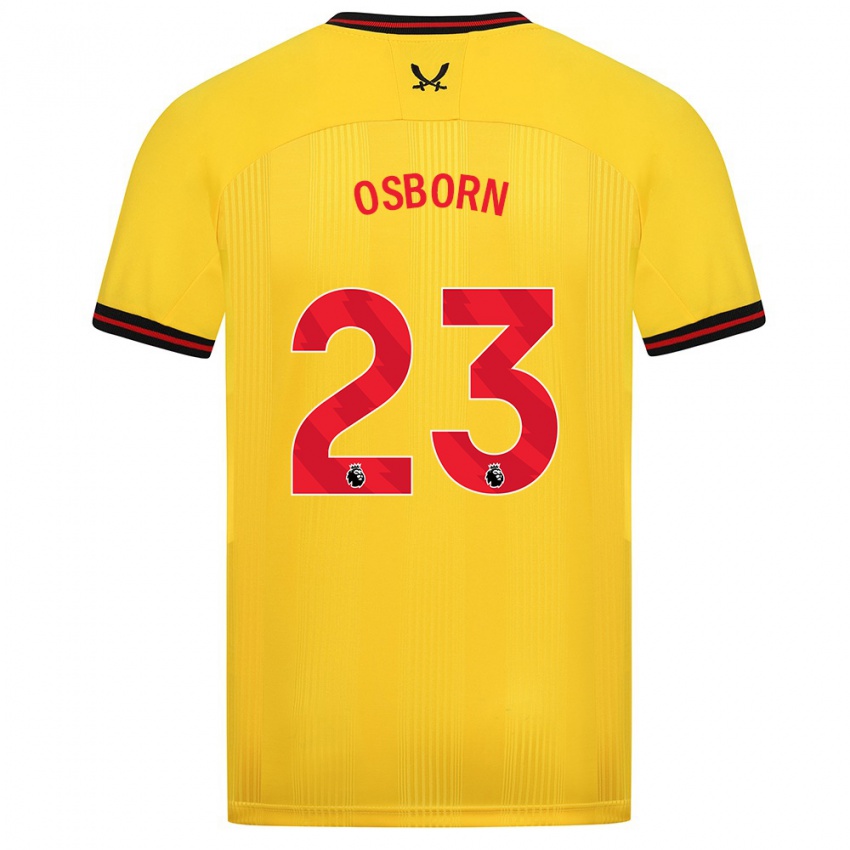 Hombre Camiseta Ben Osborn #23 Amarillo 2ª Equipación 2023/24 La Camisa Perú