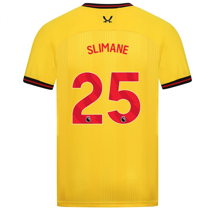 Hombre Camiseta Anis Slimane #25 Amarillo 2ª Equipación 2023/24 La Camisa Perú