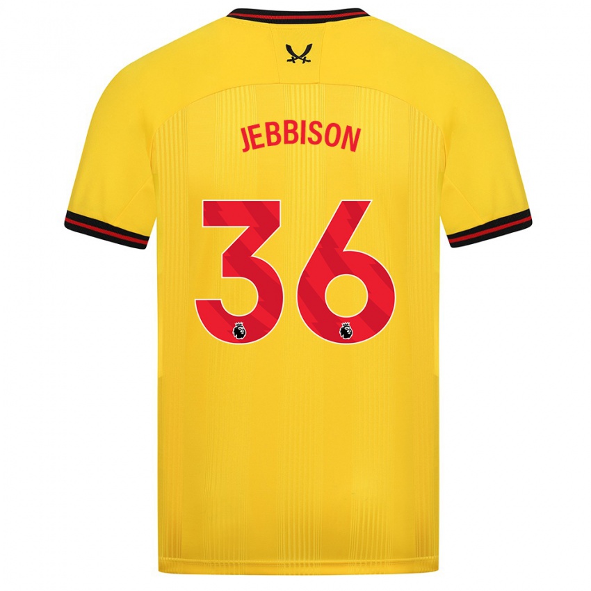 Hombre Camiseta Daniel Jebbison #36 Amarillo 2ª Equipación 2023/24 La Camisa Perú