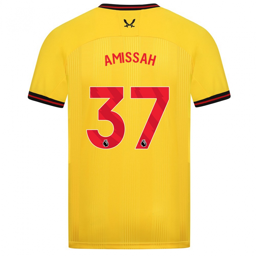 Hombre Camiseta Jordan Amissah #37 Amarillo 2ª Equipación 2023/24 La Camisa Perú