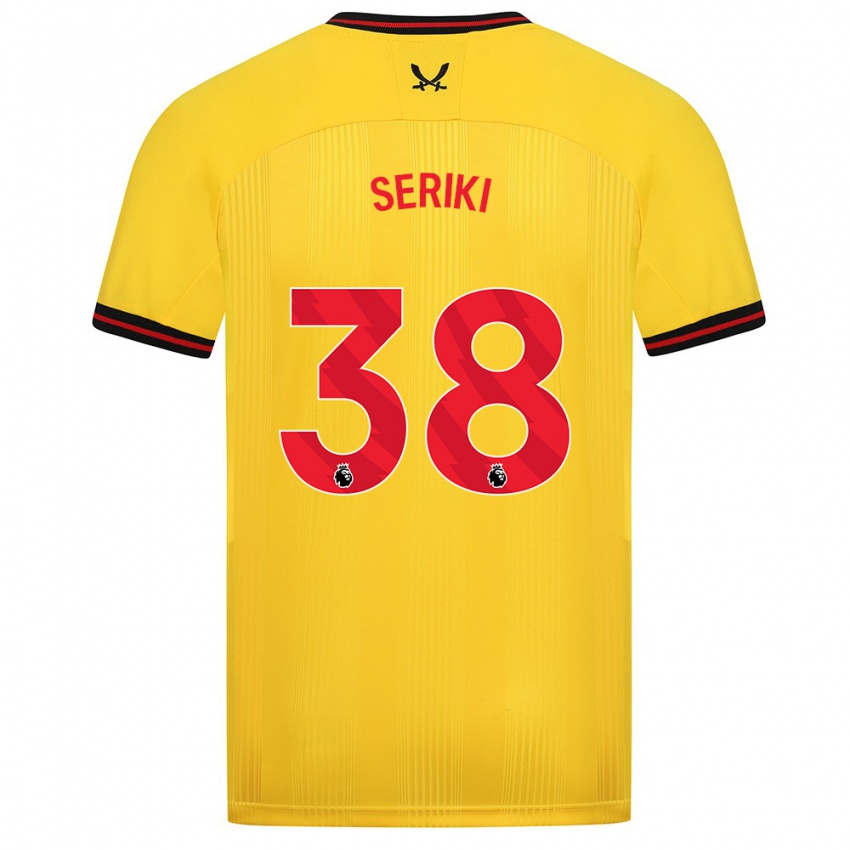 Hombre Camiseta Femi Seriki #38 Amarillo 2ª Equipación 2023/24 La Camisa Perú