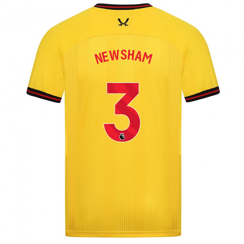 Hombre Camiseta Charlotte Newsham #3 Amarillo 2ª Equipación 2023/24 La Camisa Perú