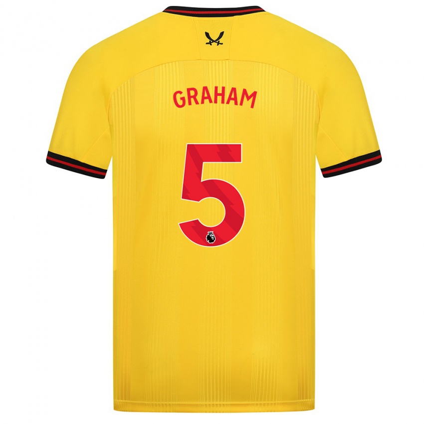 Hombre Camiseta Molly Graham #5 Amarillo 2ª Equipación 2023/24 La Camisa Perú