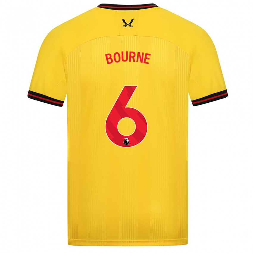 Hombre Camiseta Tara Bourne #6 Amarillo 2ª Equipación 2023/24 La Camisa Perú