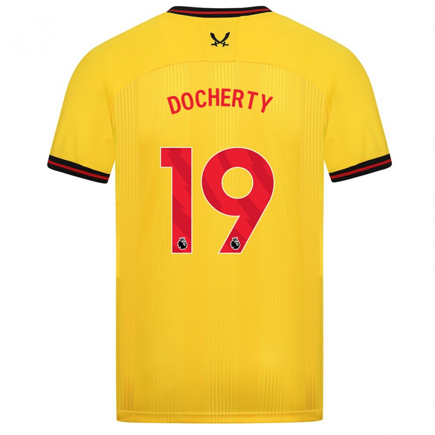 Hombre Camiseta Charley Docherty #19 Amarillo 2ª Equipación 2023/24 La Camisa Perú