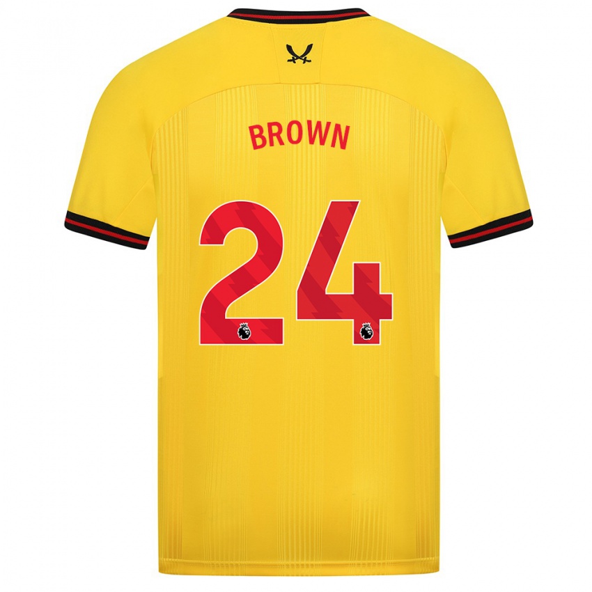 Hombre Camiseta Rachel Brown #24 Amarillo 2ª Equipación 2023/24 La Camisa Perú