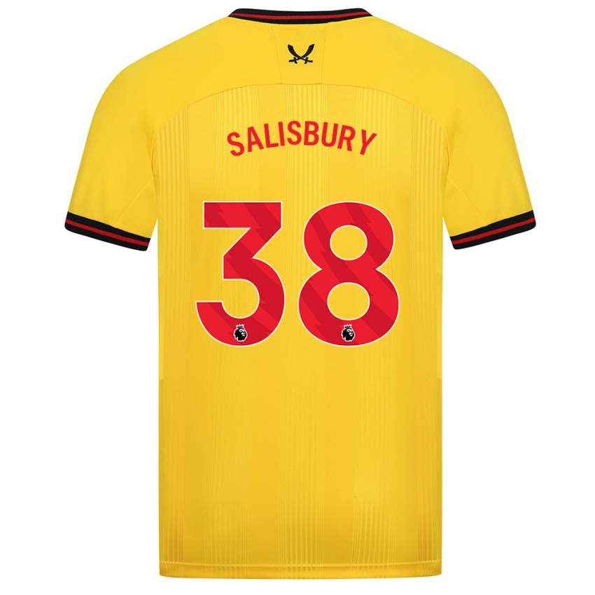 Hombre Camiseta Chloe Salisbury #38 Amarillo 2ª Equipación 2023/24 La Camisa Perú