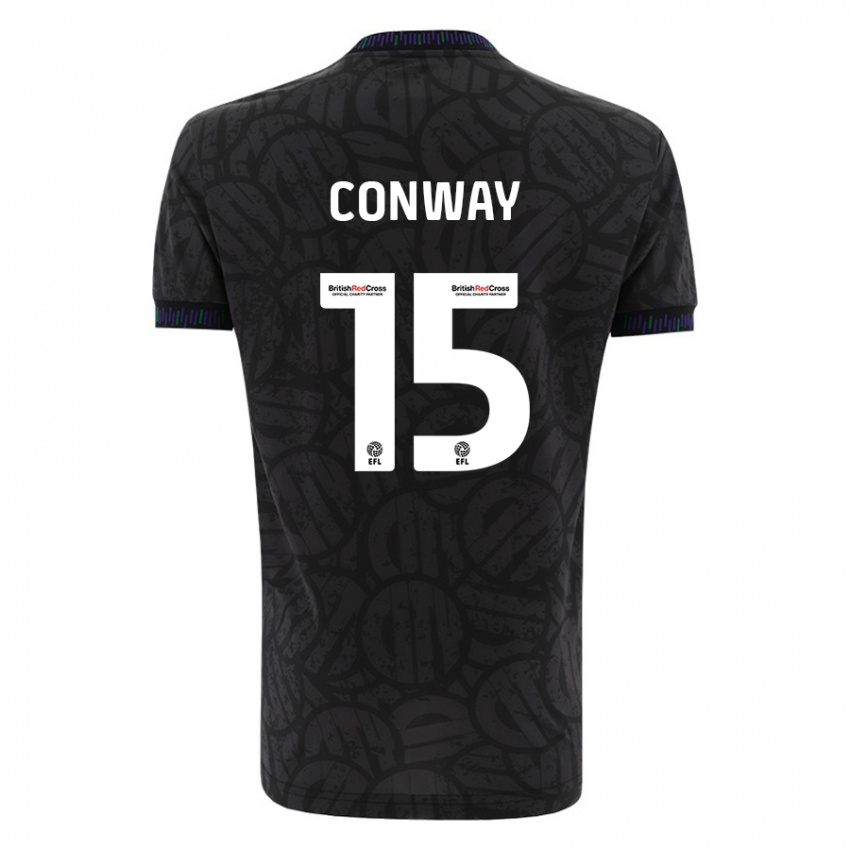 Hombre Camiseta Tommy Conway #15 Negro 2ª Equipación 2023/24 La Camisa Perú