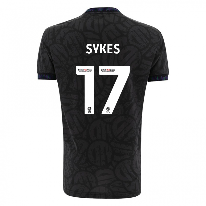 Hombre Camiseta Mark Sykes #17 Negro 2ª Equipación 2023/24 La Camisa Perú