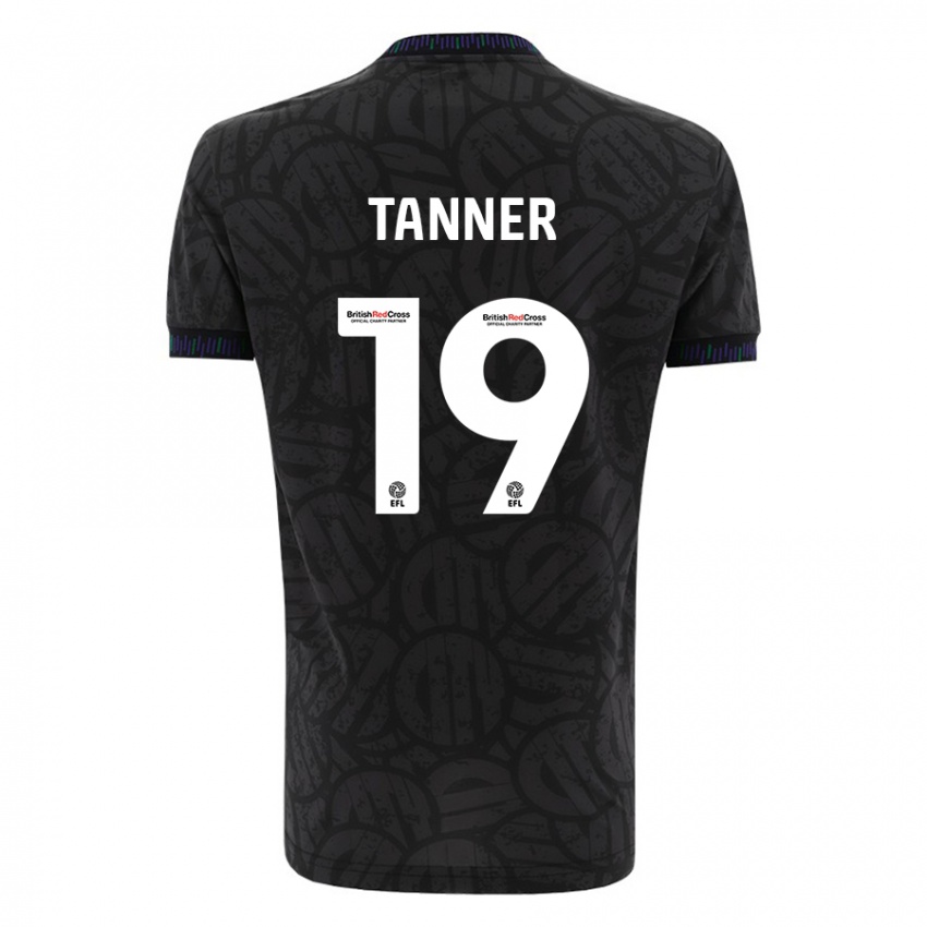 Hombre Camiseta George Tanner #19 Negro 2ª Equipación 2023/24 La Camisa Perú