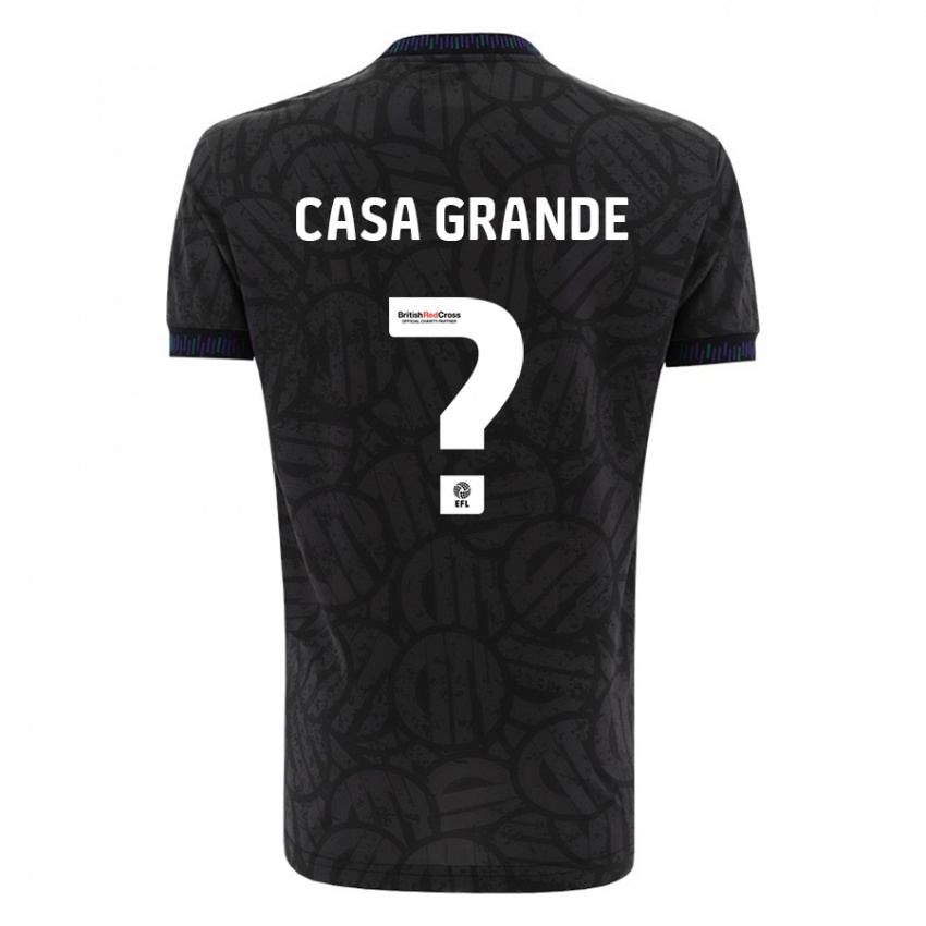 Hombre Camiseta Josey Casa-Grande #0 Negro 2ª Equipación 2023/24 La Camisa Perú