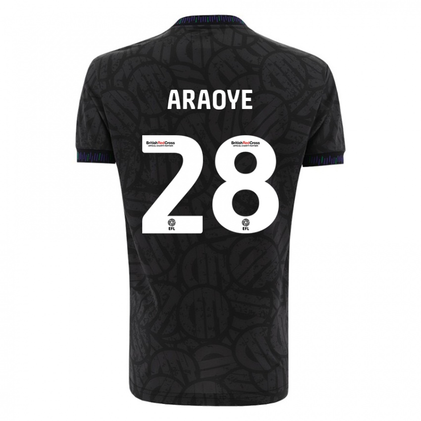 Hombre Camiseta Raphael Araoye #28 Negro 2ª Equipación 2023/24 La Camisa Perú