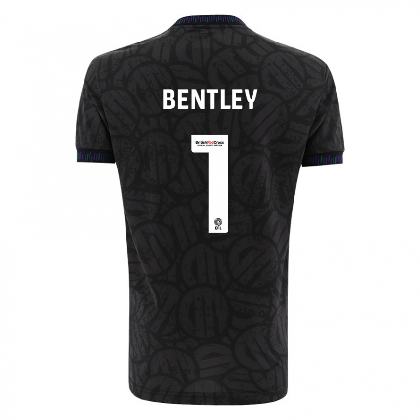 Hombre Camiseta Fran Bentley #1 Negro 2ª Equipación 2023/24 La Camisa Perú