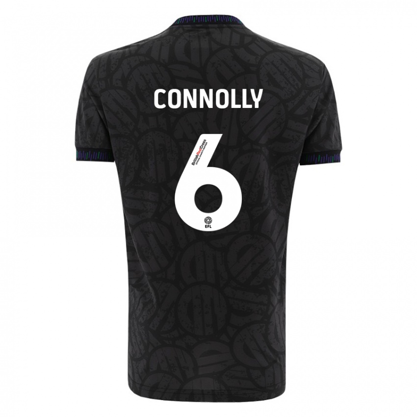 Hombre Camiseta Megan Connolly #6 Negro 2ª Equipación 2023/24 La Camisa Perú