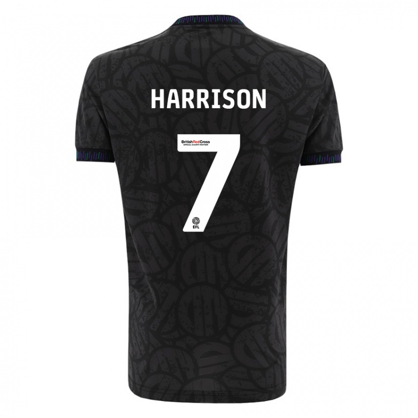 Hombre Camiseta Abi Harrison #7 Negro 2ª Equipación 2023/24 La Camisa Perú