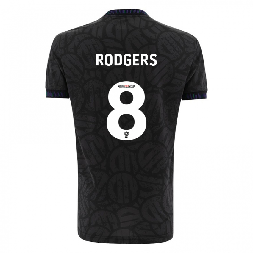 Hombre Camiseta Amy Rodgers #8 Negro 2ª Equipación 2023/24 La Camisa Perú