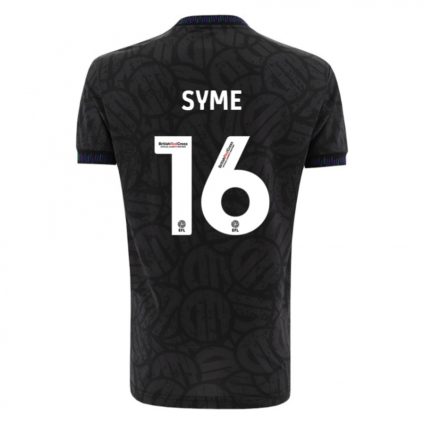 Hombre Camiseta Emily Syme #16 Negro 2ª Equipación 2023/24 La Camisa Perú