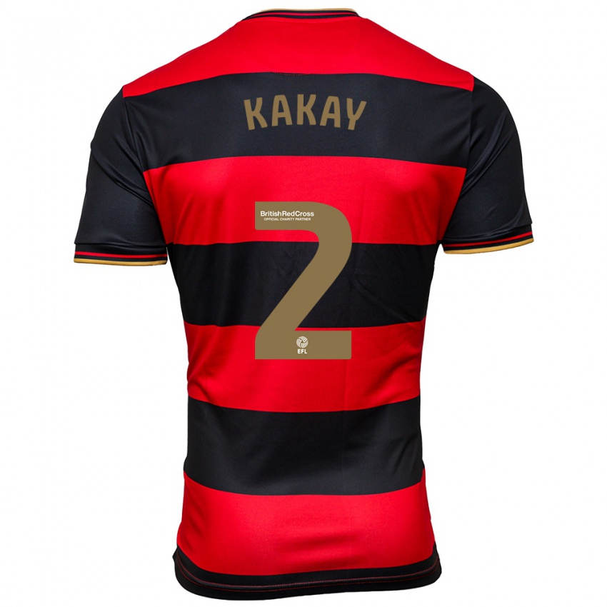 Hombre Camiseta Osman Kakay #2 Negro Rojo 2ª Equipación 2023/24 La Camisa Perú