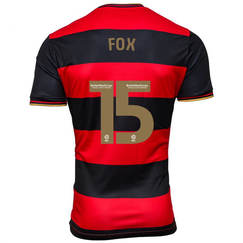 Hombre Camiseta Morgan Fox #15 Negro Rojo 2ª Equipación 2023/24 La Camisa Perú