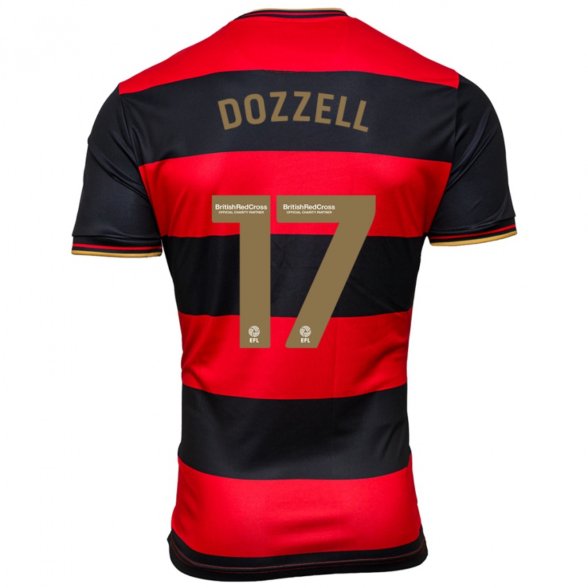 Hombre Camiseta Andre Dozzell #17 Negro Rojo 2ª Equipación 2023/24 La Camisa Perú