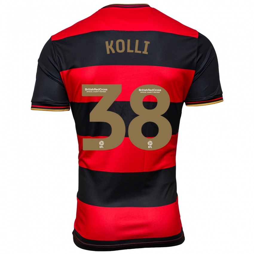 Hombre Camiseta Rayan Kolli #38 Negro Rojo 2ª Equipación 2023/24 La Camisa Perú