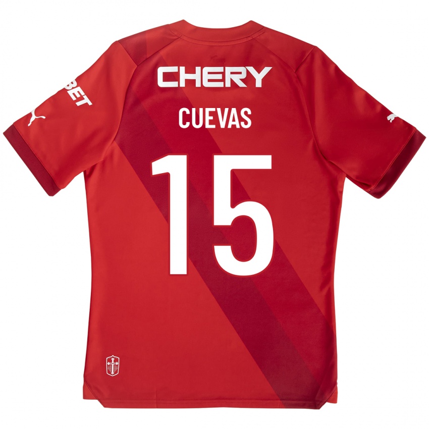 Hombre Camiseta Cristian Cuevas #15 Rojo 2ª Equipación 2023/24 La Camisa Perú