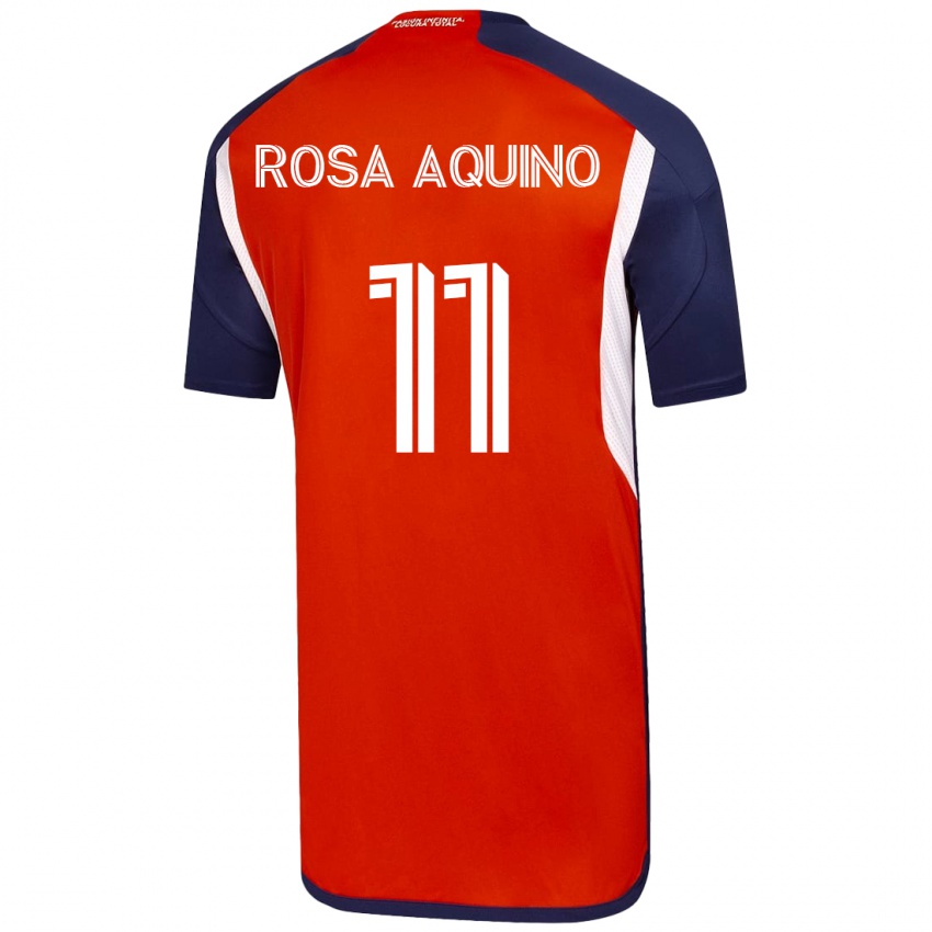 Hombre Camiseta Rosa Aquino #11 Blanco 2ª Equipación 2023/24 La Camisa Perú