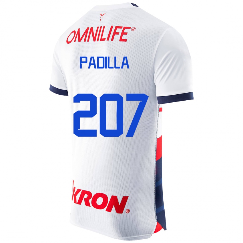 Hombre Camiseta Yael Padilla #207 Blanco 2ª Equipación 2023/24 La Camisa Perú