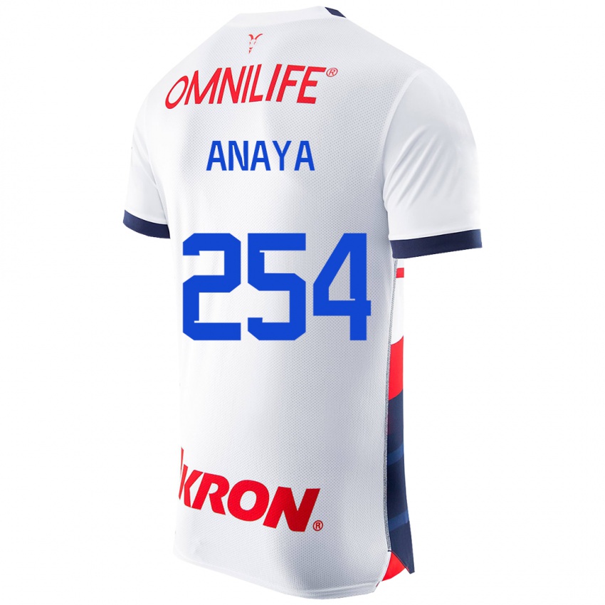 Hombre Camiseta Mario Anaya #254 Blanco 2ª Equipación 2023/24 La Camisa Perú