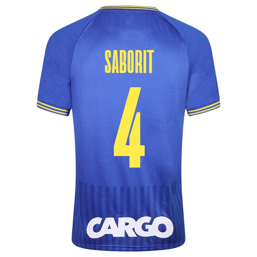 Hombre Camiseta Enric Saborit #4 Azul 2ª Equipación 2023/24 La Camisa Perú