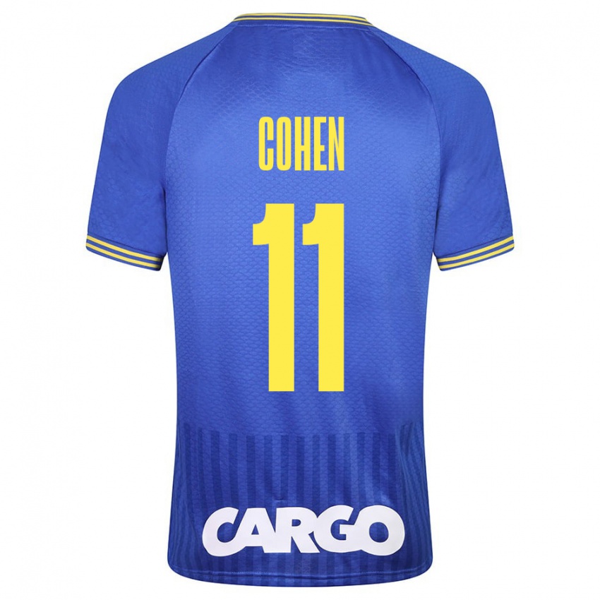 Hombre Camiseta Yonatan Cohen #11 Azul 2ª Equipación 2023/24 La Camisa Perú