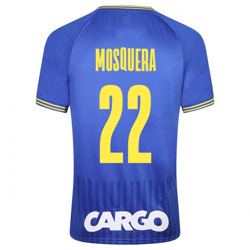 Hombre Camiseta Orlando Mosquera #22 Azul 2ª Equipación 2023/24 La Camisa Perú