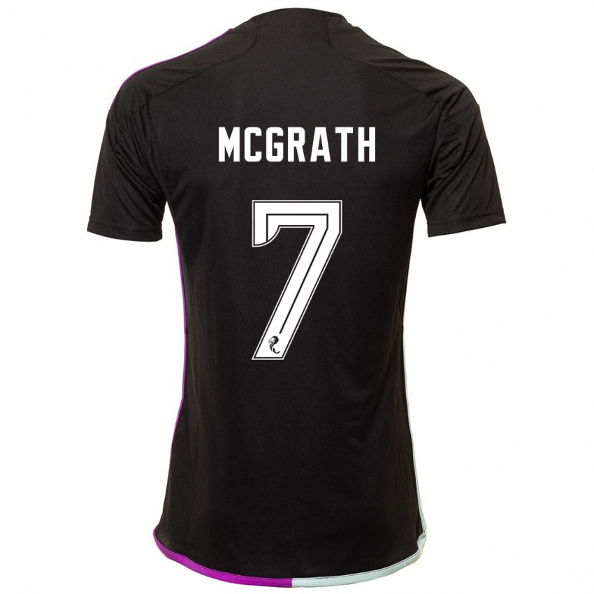 Hombre Camiseta Jamie Mcgrath #7 Negro 2ª Equipación 2023/24 La Camisa Perú