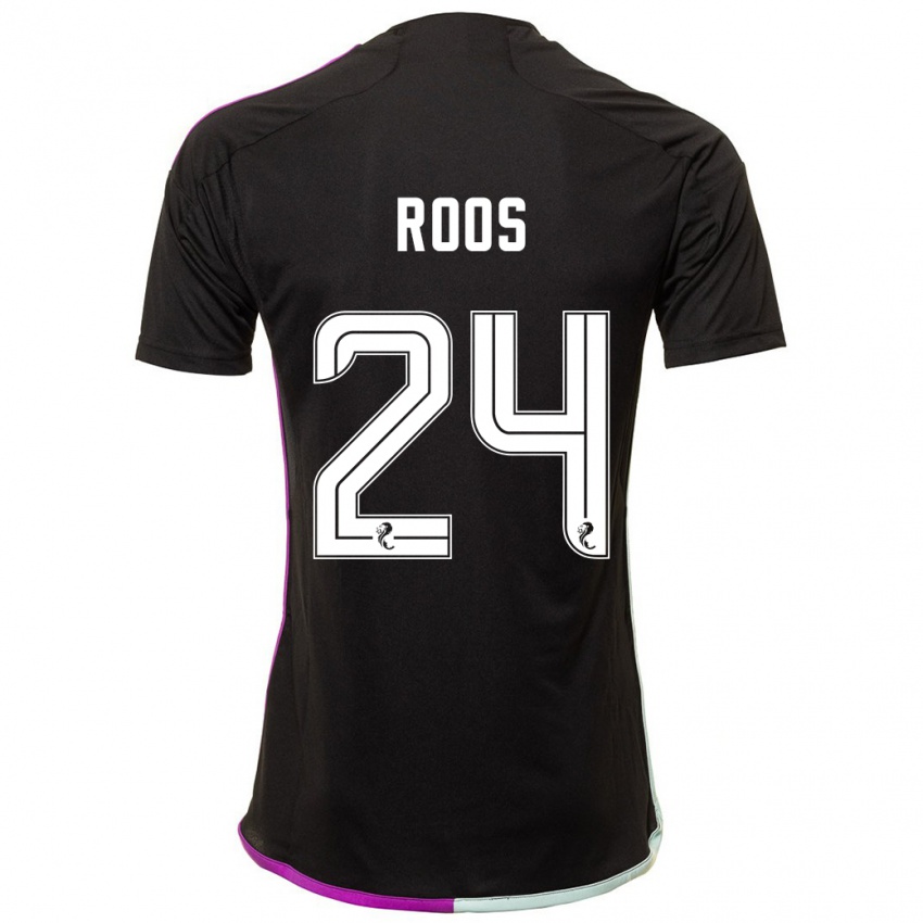 Hombre Camiseta Kelle Roos #24 Negro 2ª Equipación 2023/24 La Camisa Perú