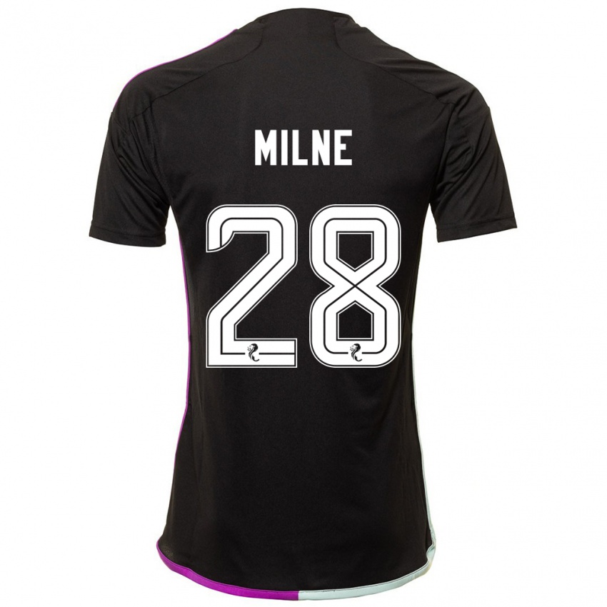 Hombre Camiseta Jack Milne #28 Negro 2ª Equipación 2023/24 La Camisa Perú