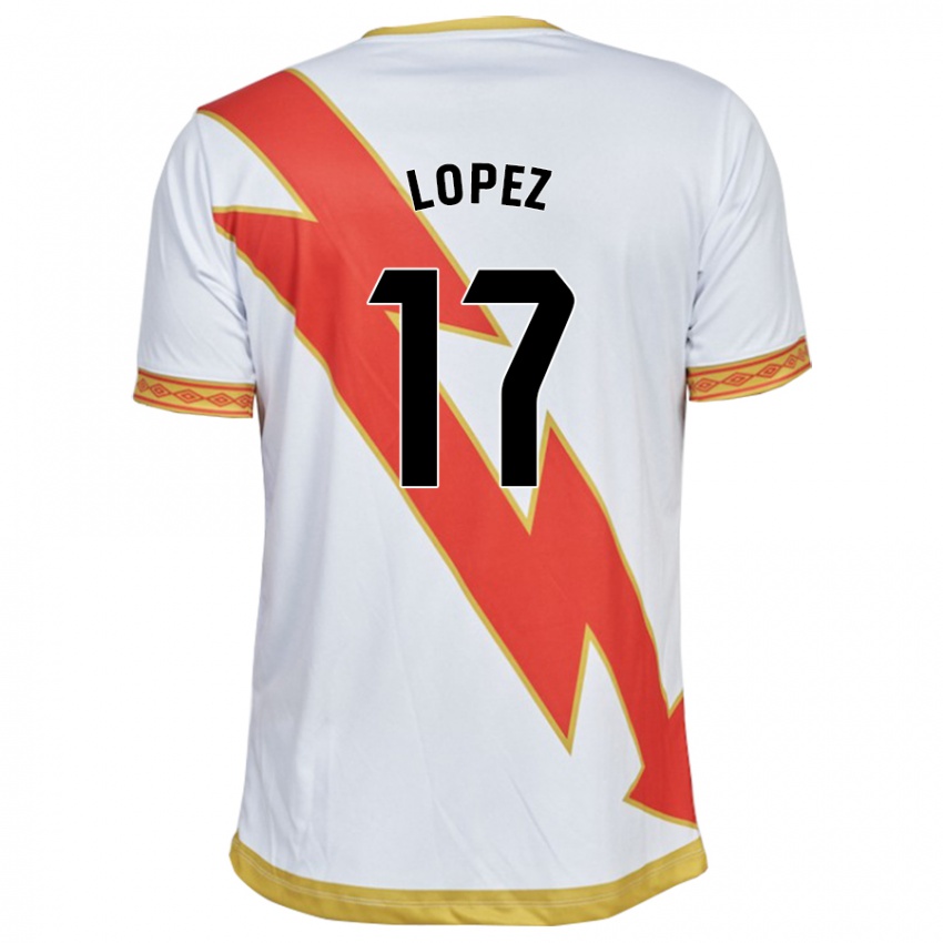 Mujer Camiseta Unai Lopez #17 Blanco 1ª Equipación 2023/24 La Camisa Perú