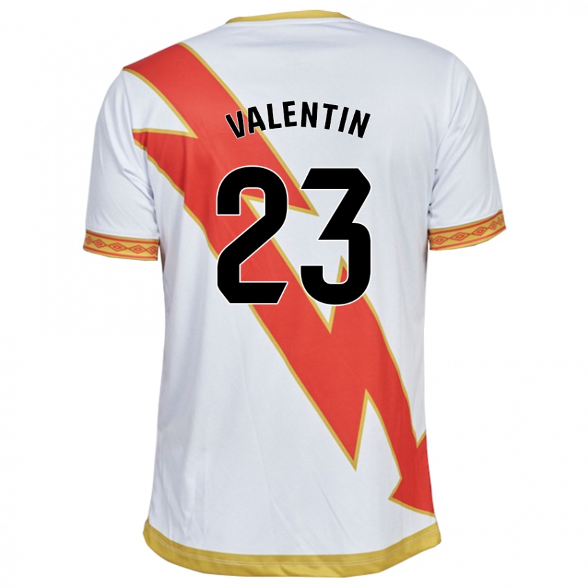 Mujer Camiseta Óscar Valentín #23 Blanco 1ª Equipación 2023/24 La Camisa Perú