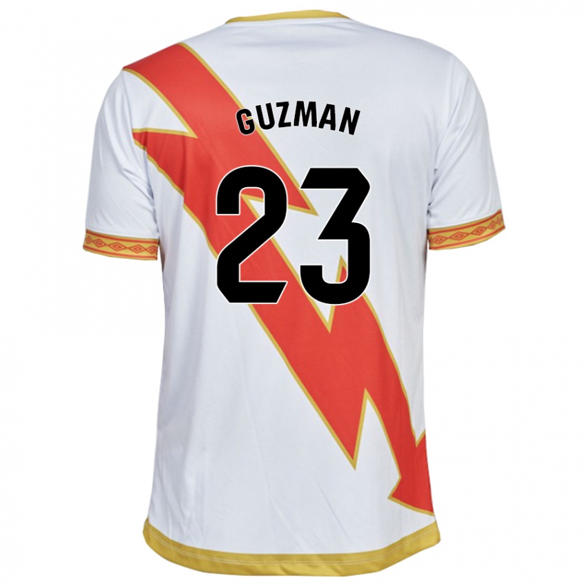 Mujer Camiseta Miguel Guzmán #23 Blanco 1ª Equipación 2023/24 La Camisa Perú