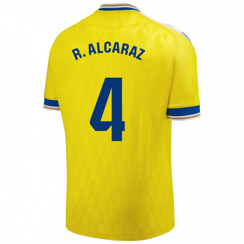 Mujer Camiseta Rubén Alcaraz #4 Amarillo 1ª Equipación 2023/24 La Camisa Perú