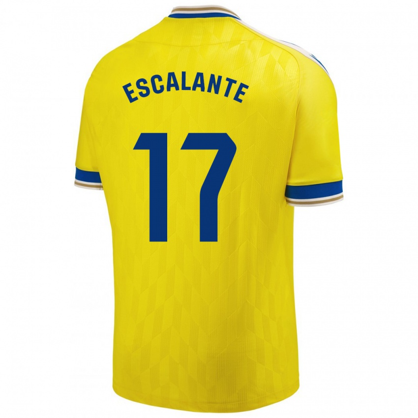 Mujer Camiseta Gonzalo Escalante #17 Amarillo 1ª Equipación 2023/24 La Camisa Perú