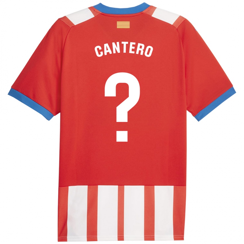 Mujer Camiseta Adrian Cantero #0 Rojo Blanco 1ª Equipación 2023/24 La Camisa Perú