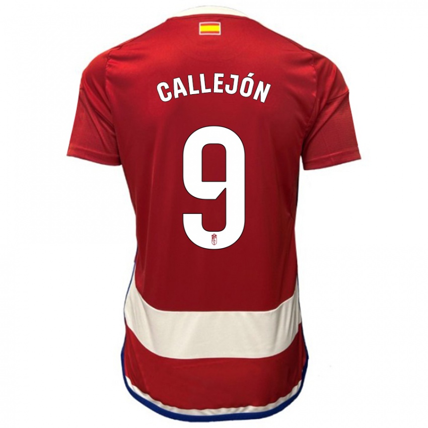 Mujer Camiseta Jose Callejon #9 Rojo 1ª Equipación 2023/24 La Camisa Perú