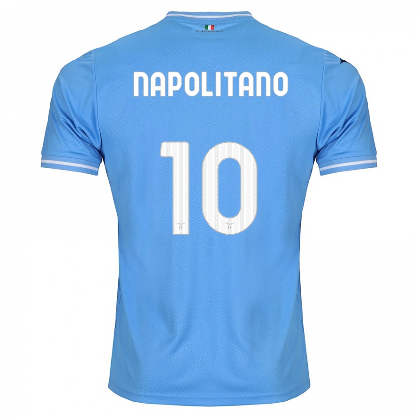 Mujer Camiseta Luca Napolitano #10 Azul 1ª Equipación 2023/24 La Camisa Perú