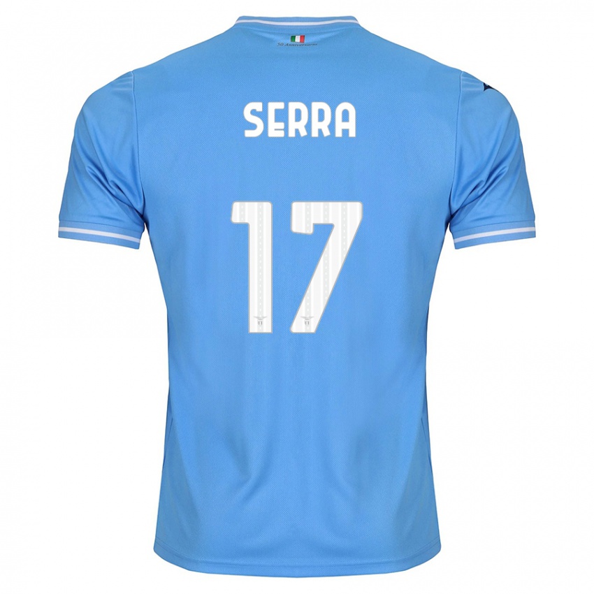 Mujer Camiseta Federico Serra #17 Azul 1ª Equipación 2023/24 La Camisa Perú