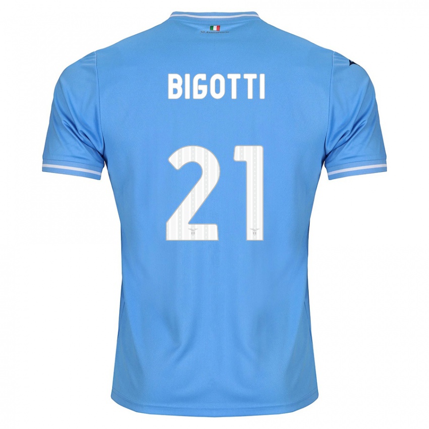 Mujer Camiseta Massimo Bigotti #21 Azul 1ª Equipación 2023/24 La Camisa Perú