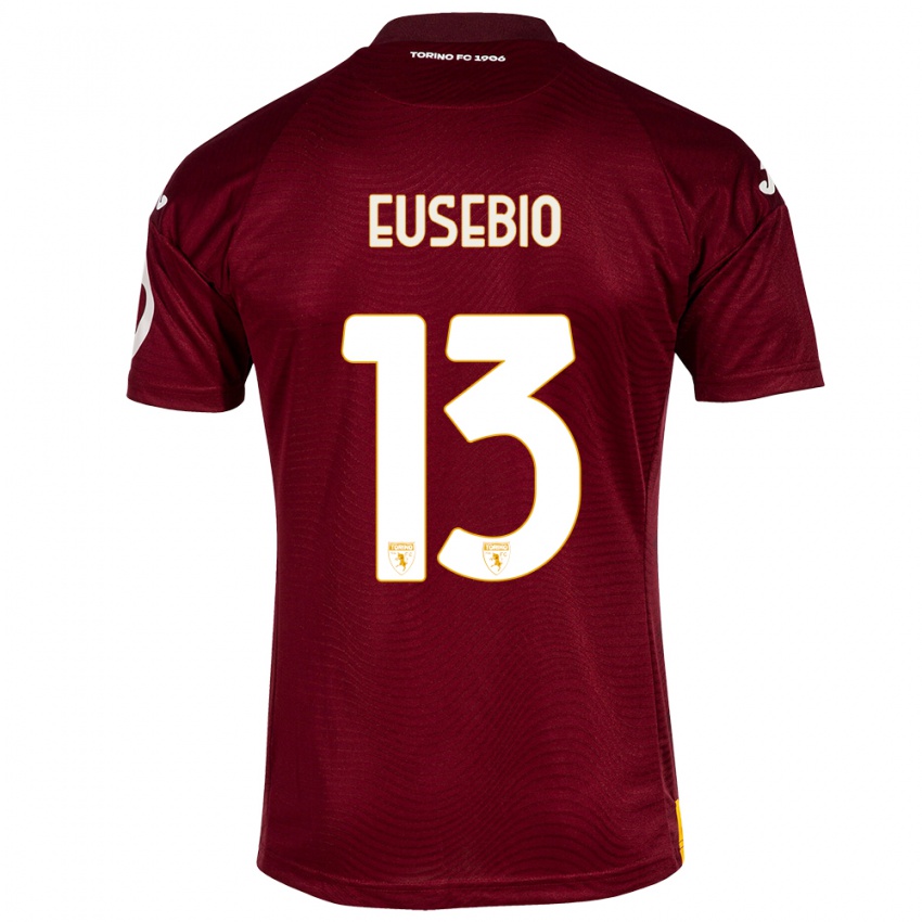 Mujer Camiseta Chiara Eusebio #13 Rojo Oscuro 1ª Equipación 2023/24 La Camisa Perú