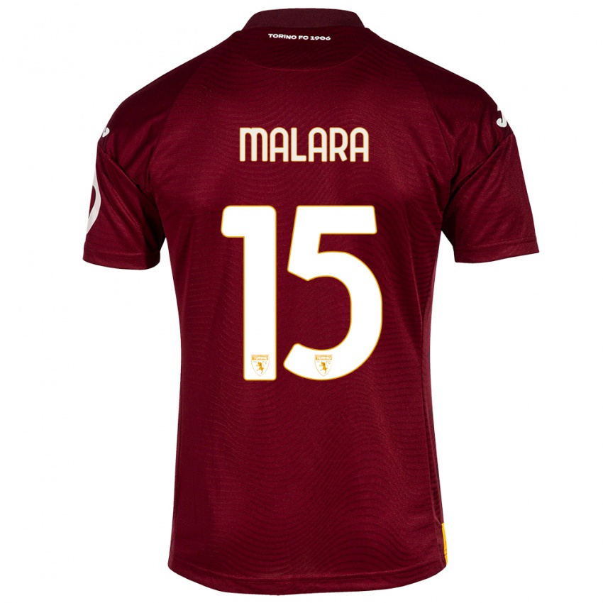 Mujer Camiseta Sara Malara #15 Rojo Oscuro 1ª Equipación 2023/24 La Camisa Perú