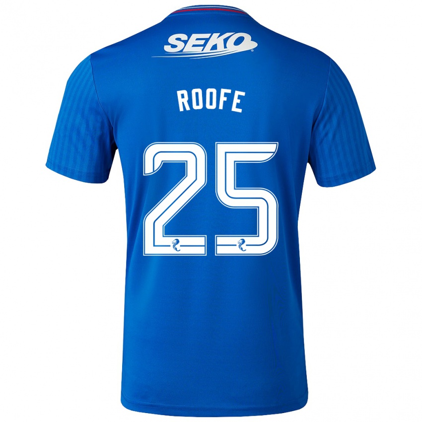 Mujer Camiseta Kemar Roofe #25 Azul 1ª Equipación 2023/24 La Camisa Perú